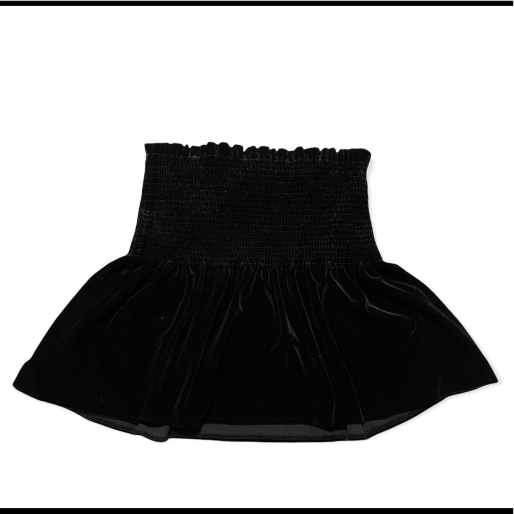 Falda de terciopelo negro de Zara size L
